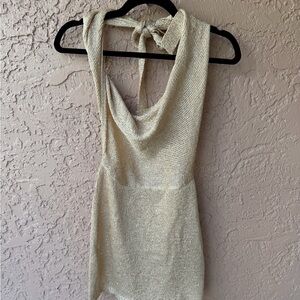 SHEIN Cream Mesh Cover Up